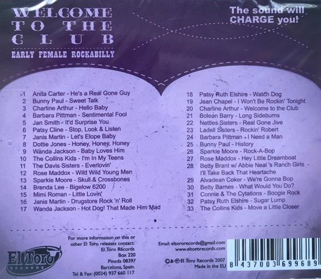 CD - VA - Welcome To The Club-Early Female Rockabilly