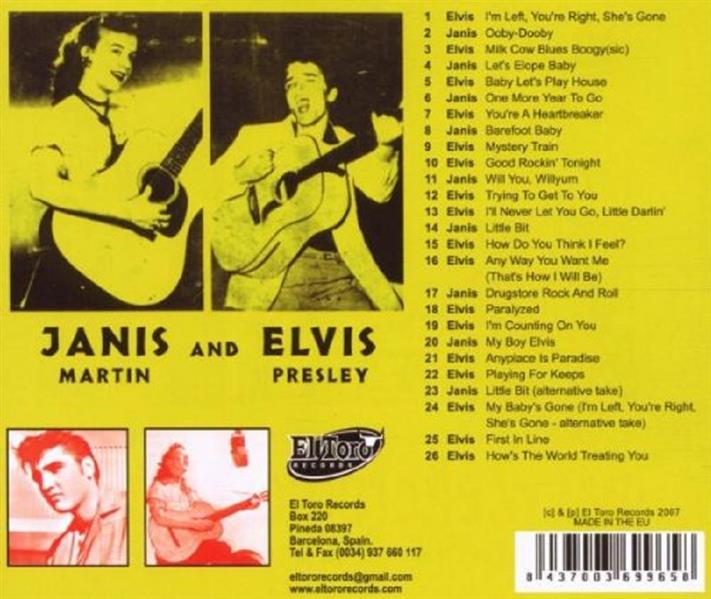 CD - Janis Martin & Elvis Presley - Janis And Elvis