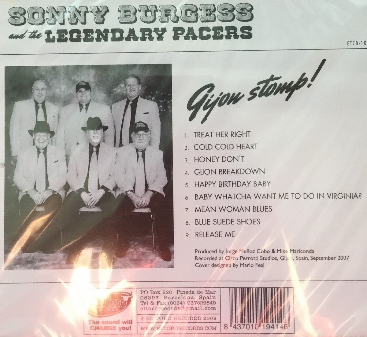 CD - Sonny Burgess & The Legendary Pacers - Gijon Stomp