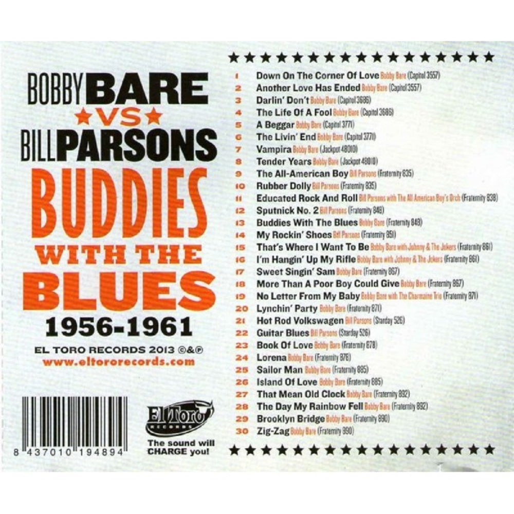 CD - VA - Buddies With The Blues - Bobby Bare vs Bill Parsons