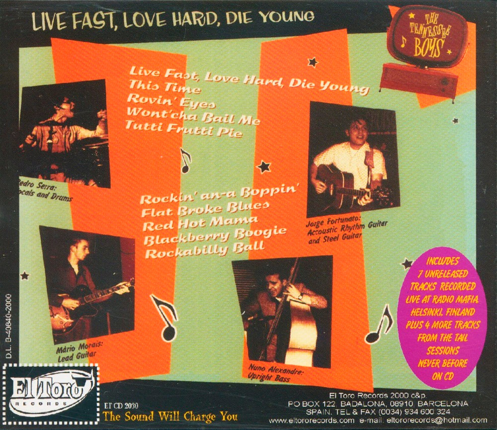 CD - Tennessee Boys - Live Fast, Love Hard, Die Young