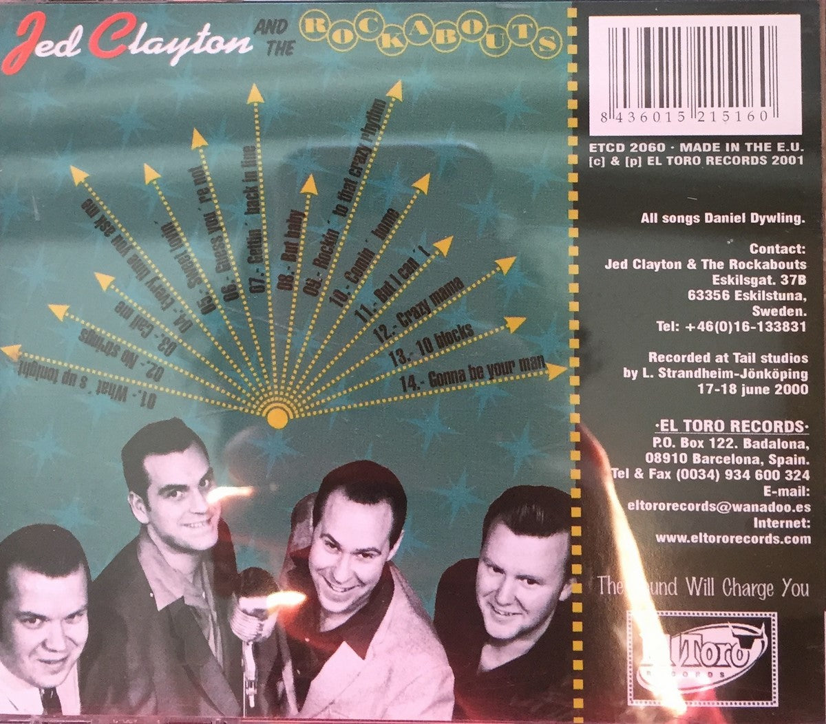 CD - Jed Clayton & the Rockabouts - What's Up Tonight