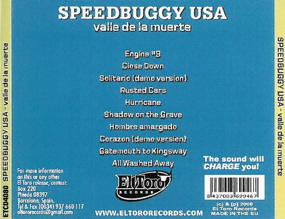 CD - Speedbuggy Usa - Valle De La Muerte