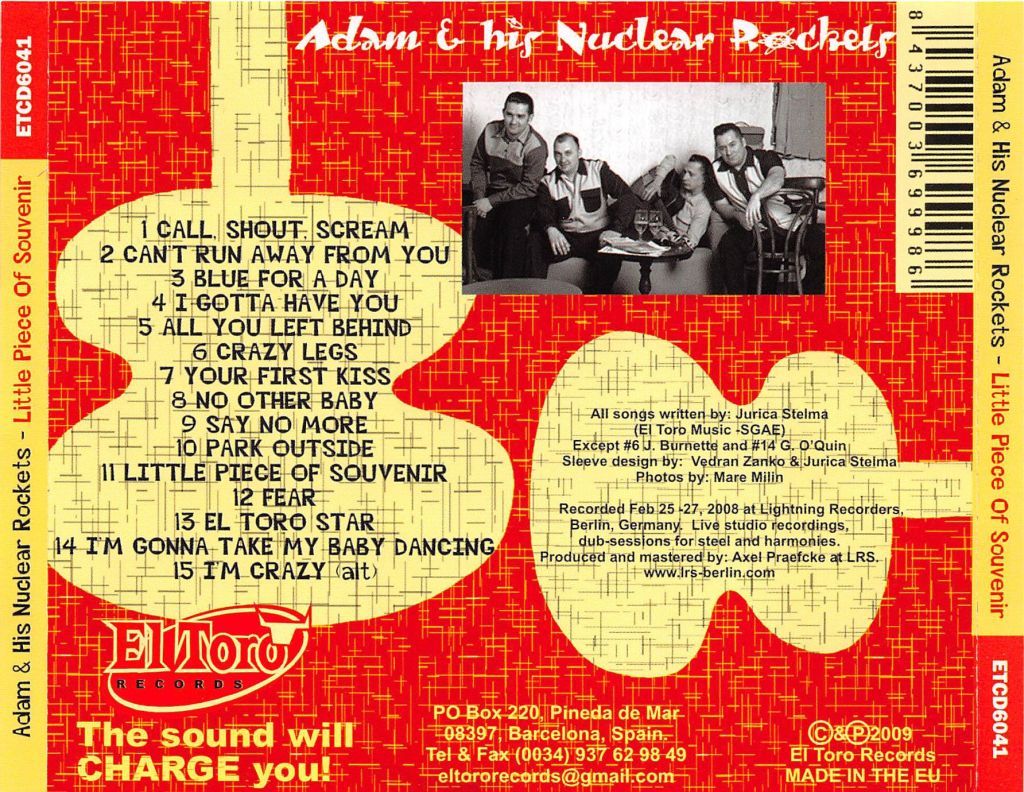 CD - Adam & His Nuclear Rockets - Little Piece Of Souvenir