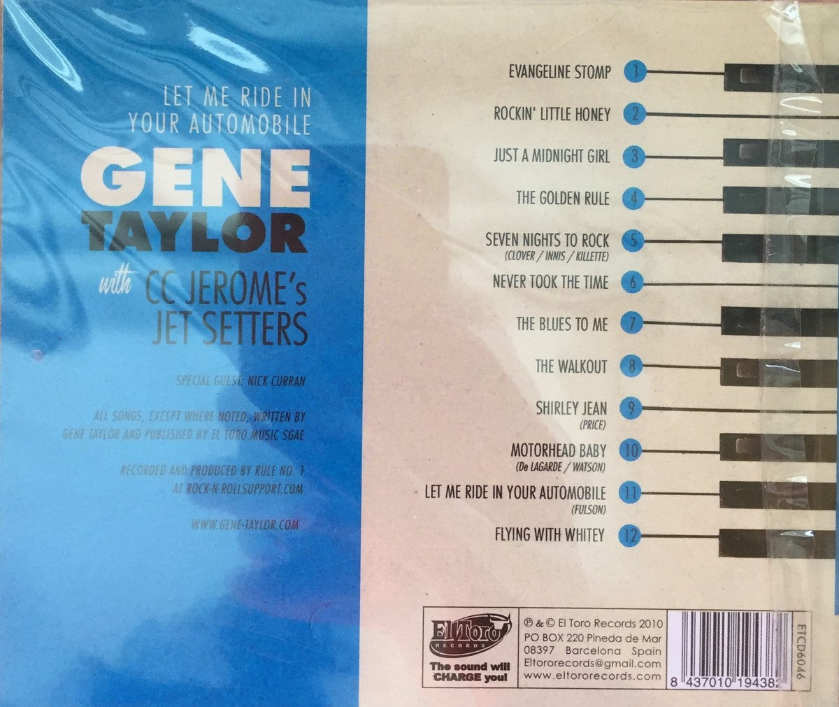 CD - Gene Taylor With Cc Jeromes Jet Setters And Nick Curran - Let Me Ride In Your Automobile