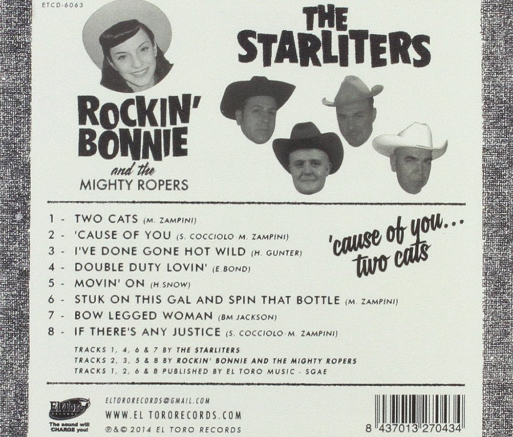 CD - Rockin' Bonnie & Mighty Ropers - Cause Of You