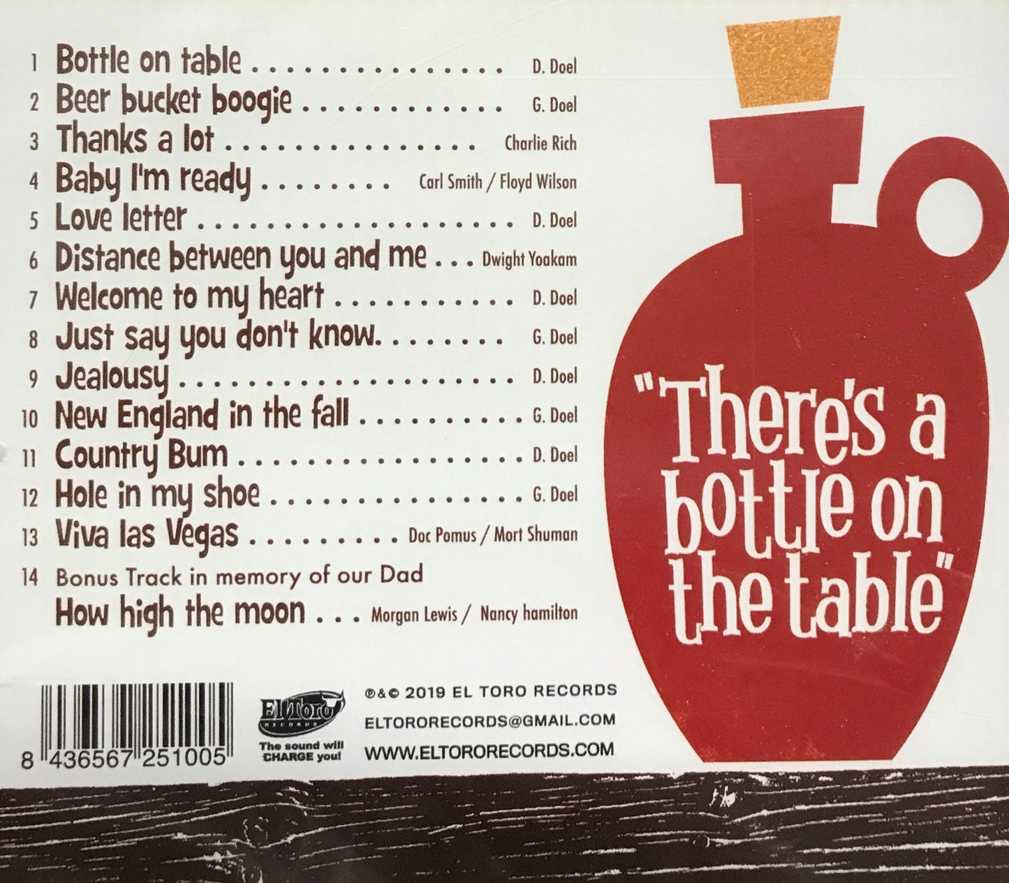 CD - Doel Brothers - There's A Bottle On The Table