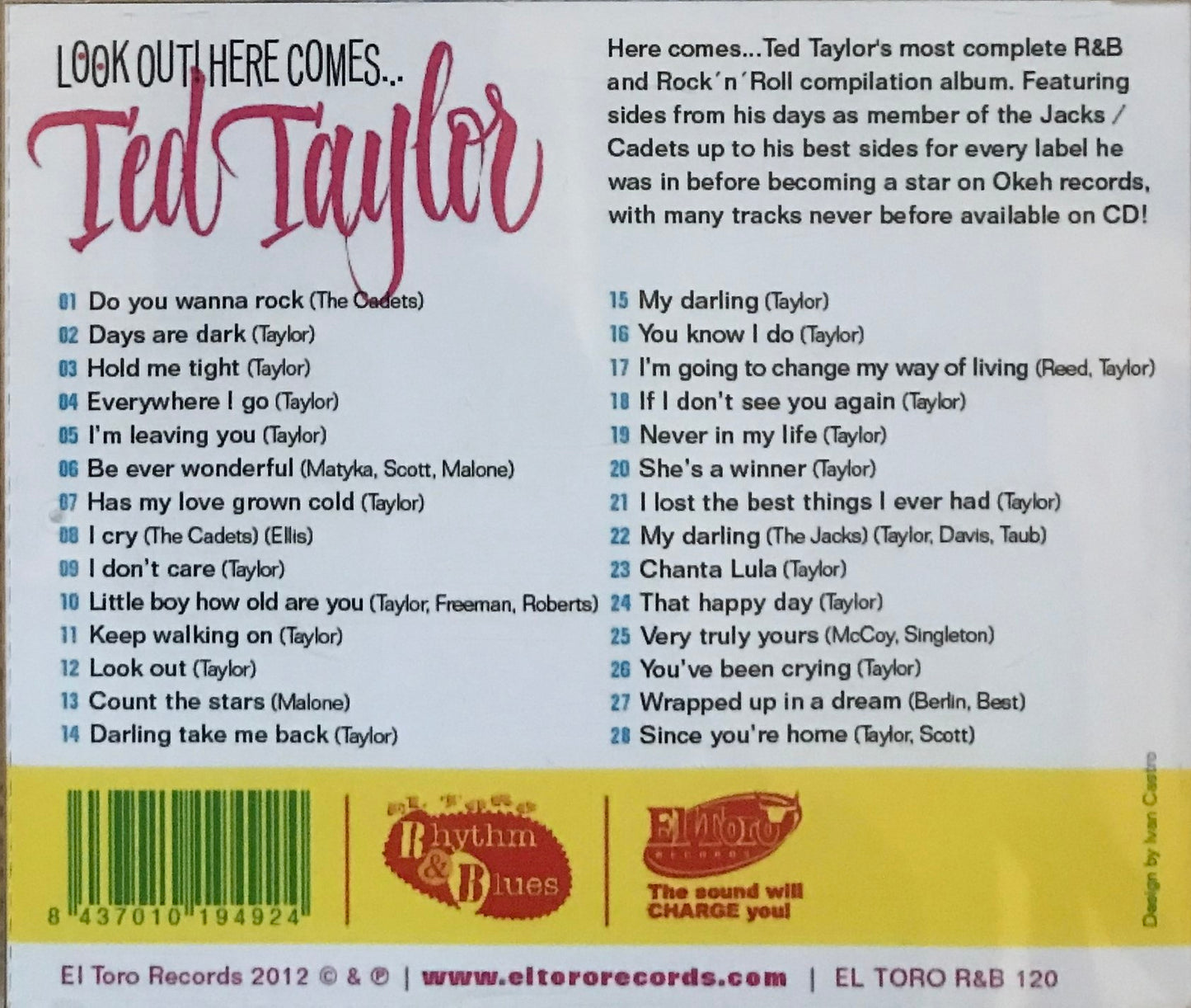 CD - Ted Taylor - Look Out! Here Comes ...