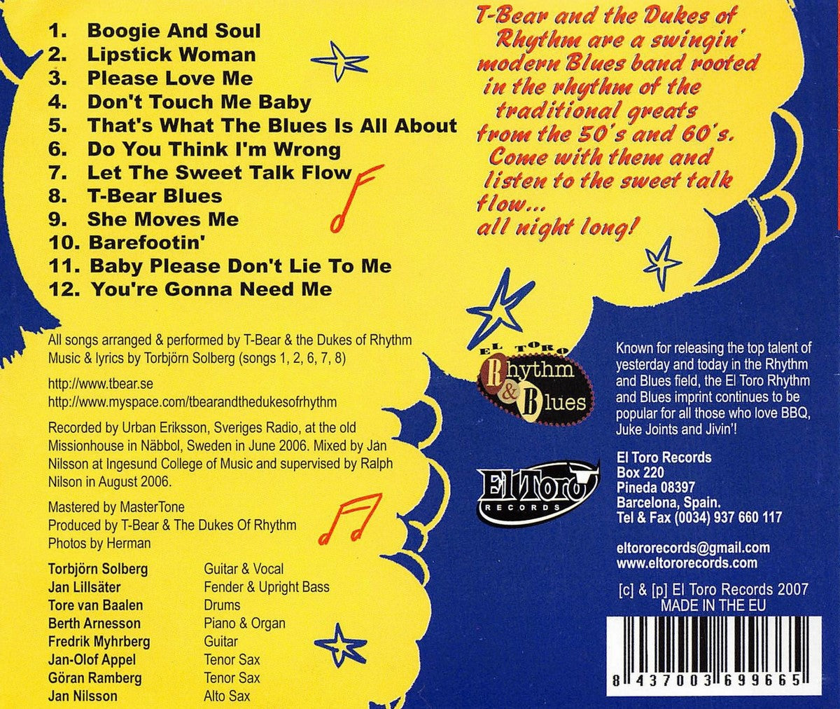 CD - T-Bear & The Dukes Of Rhythm - Let The Sweet Talk Flow