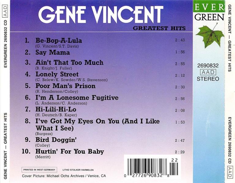 CD - Gene Vincent - Greatest Hits
