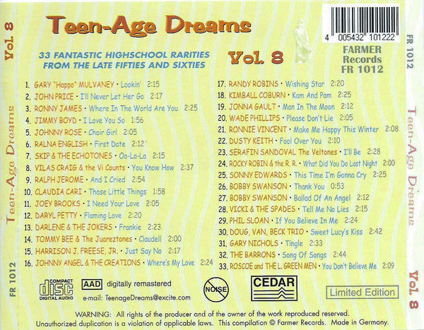 CD - VA - Teenage Dreams Vol. 8