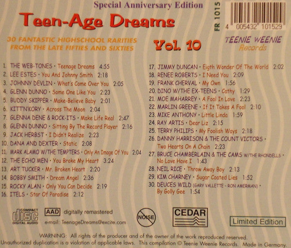 CD - VA - Teenage Dreams Vol. 10