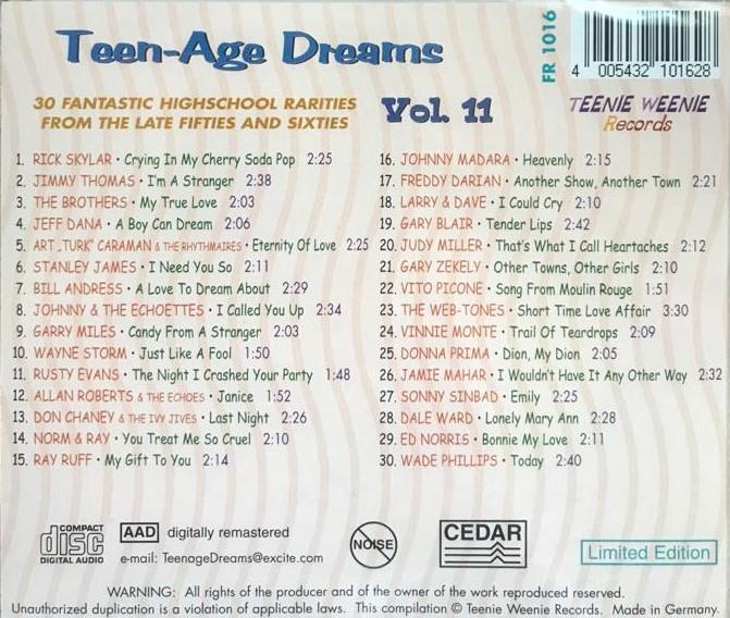 CD - VA - Teenage Dreams Vol. 11