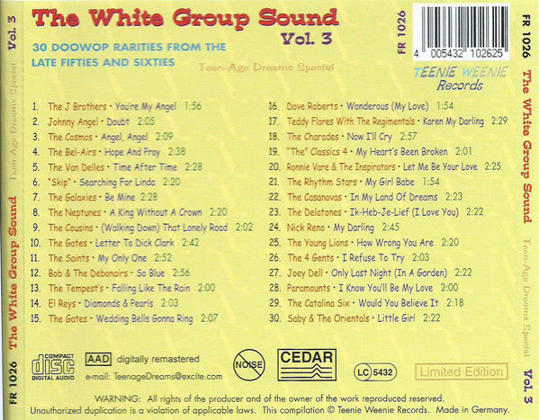 CD - VA - Teenage Dreams - The White Group Sound Vol. 3