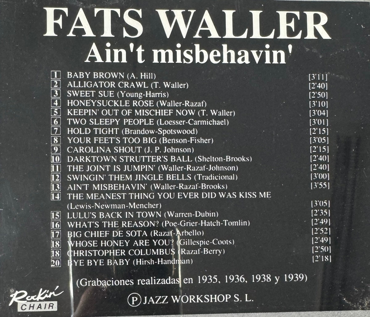 CD - Fats Waller - Ain't Misbehavin'