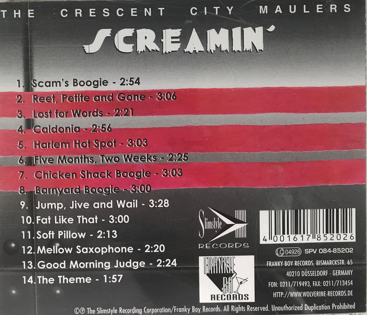 CD - Crescent City Maulers - Screamin'