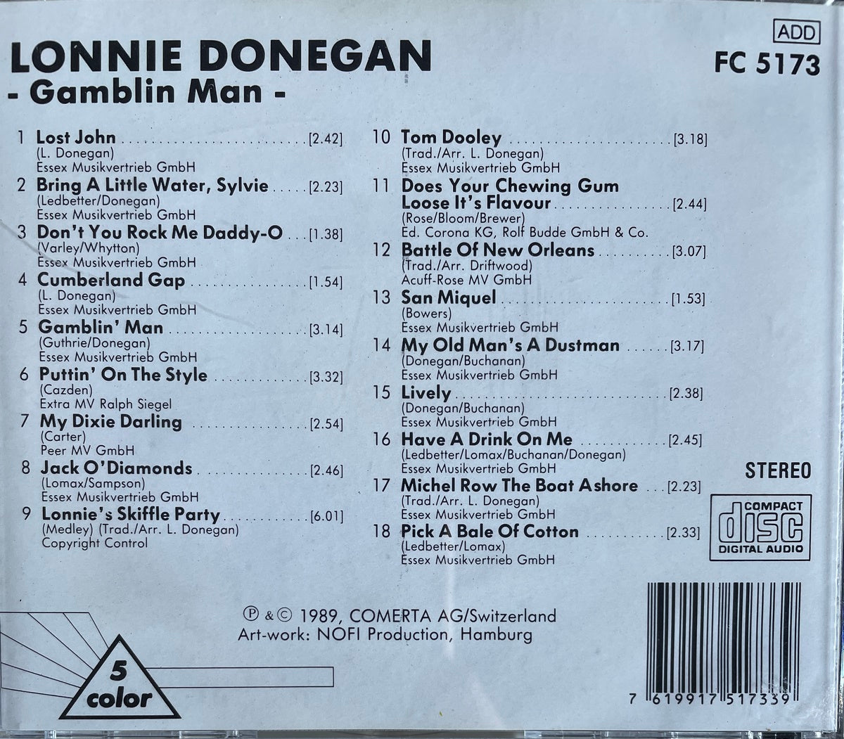 CD - Lonnie Donegan - Gamblin' Man