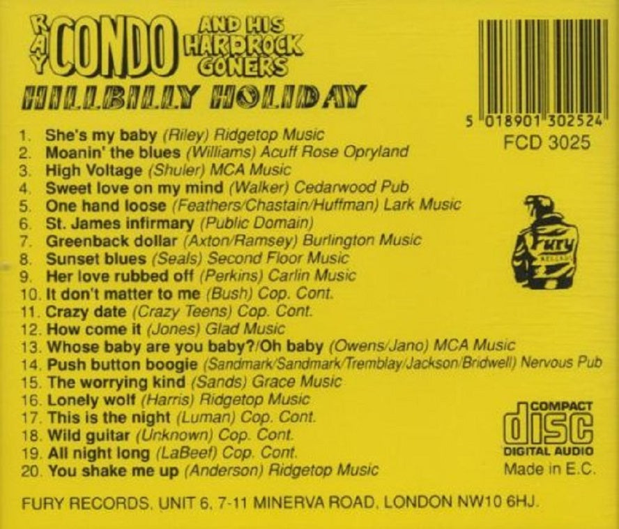 CD - Ray Condo & His Hardrock Goners - Hillbilly Holiday