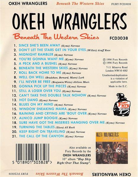 CD - Okeh Wranglers - Beneath The Western Skies