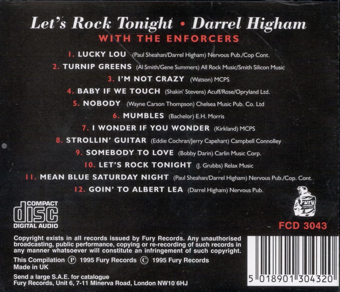 CD - Darrel Higham - Lets Rock Tonight