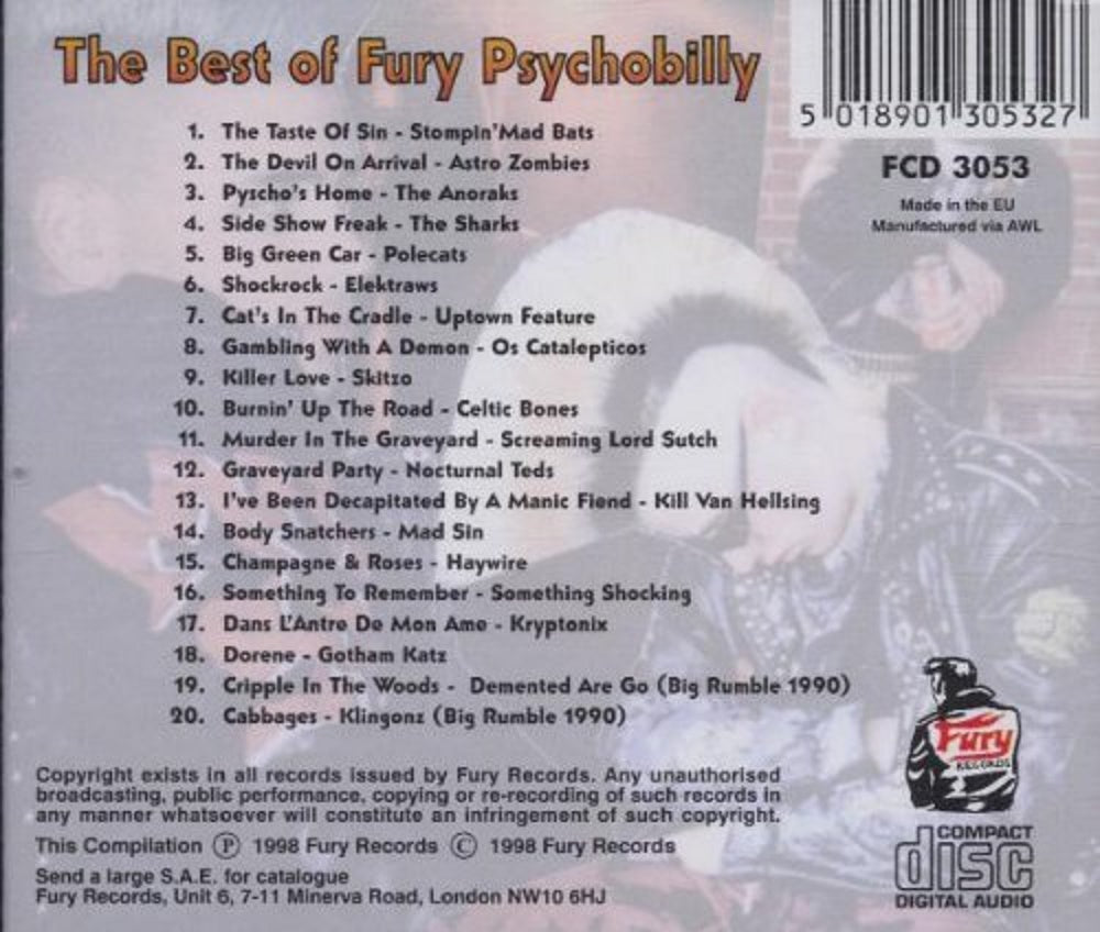 CD - VA - The Best Of Fury Psychobilly