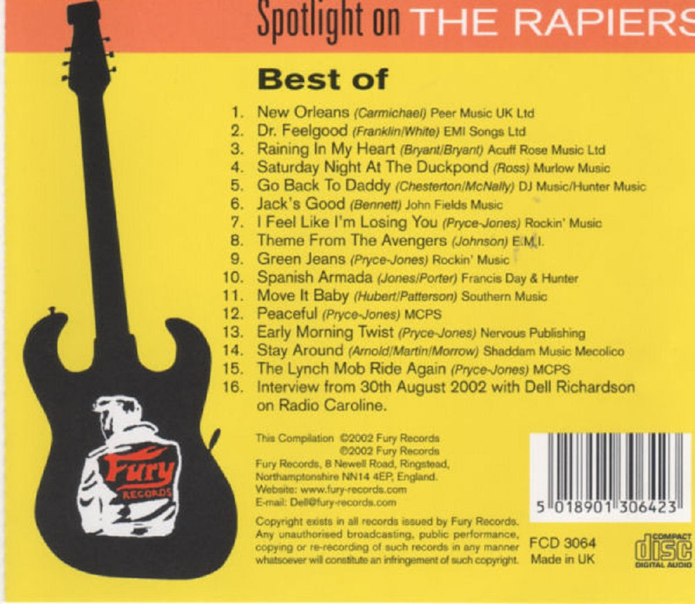 CD - Rapiers - Spotlight On The Rapiers