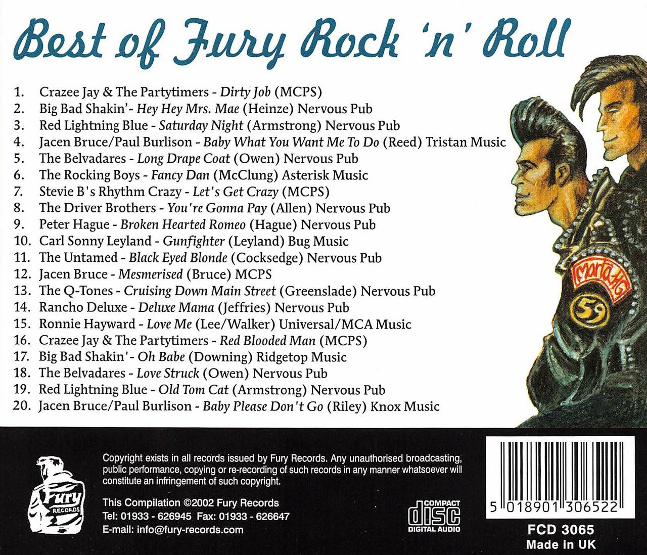 CD - VA - The Best of Fury Rock'n'Roll