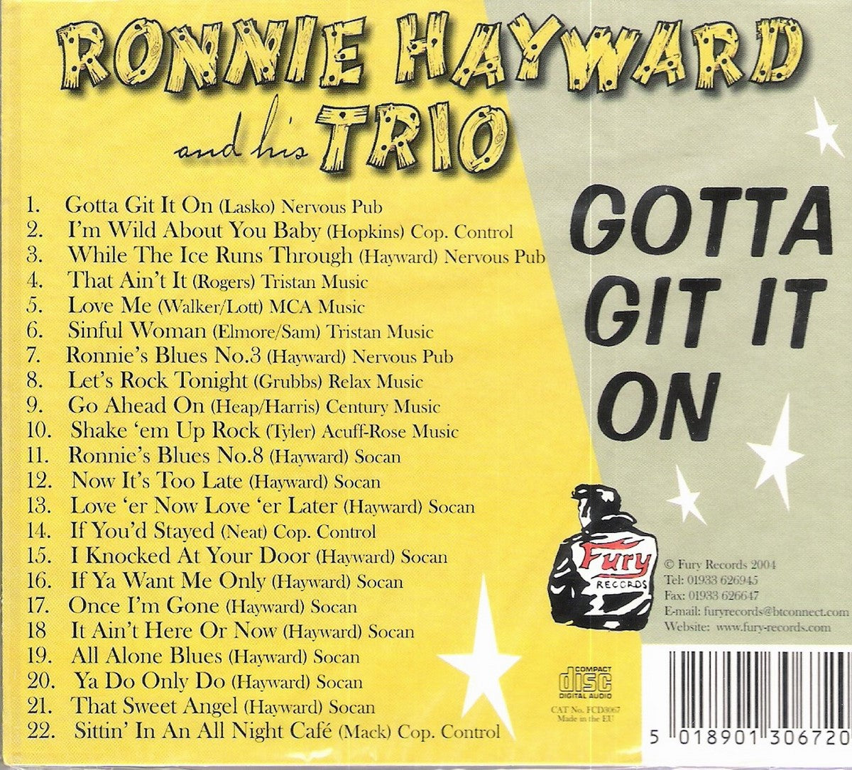 CD - Ronnie Hayward And His Trio - Gotta Git It On