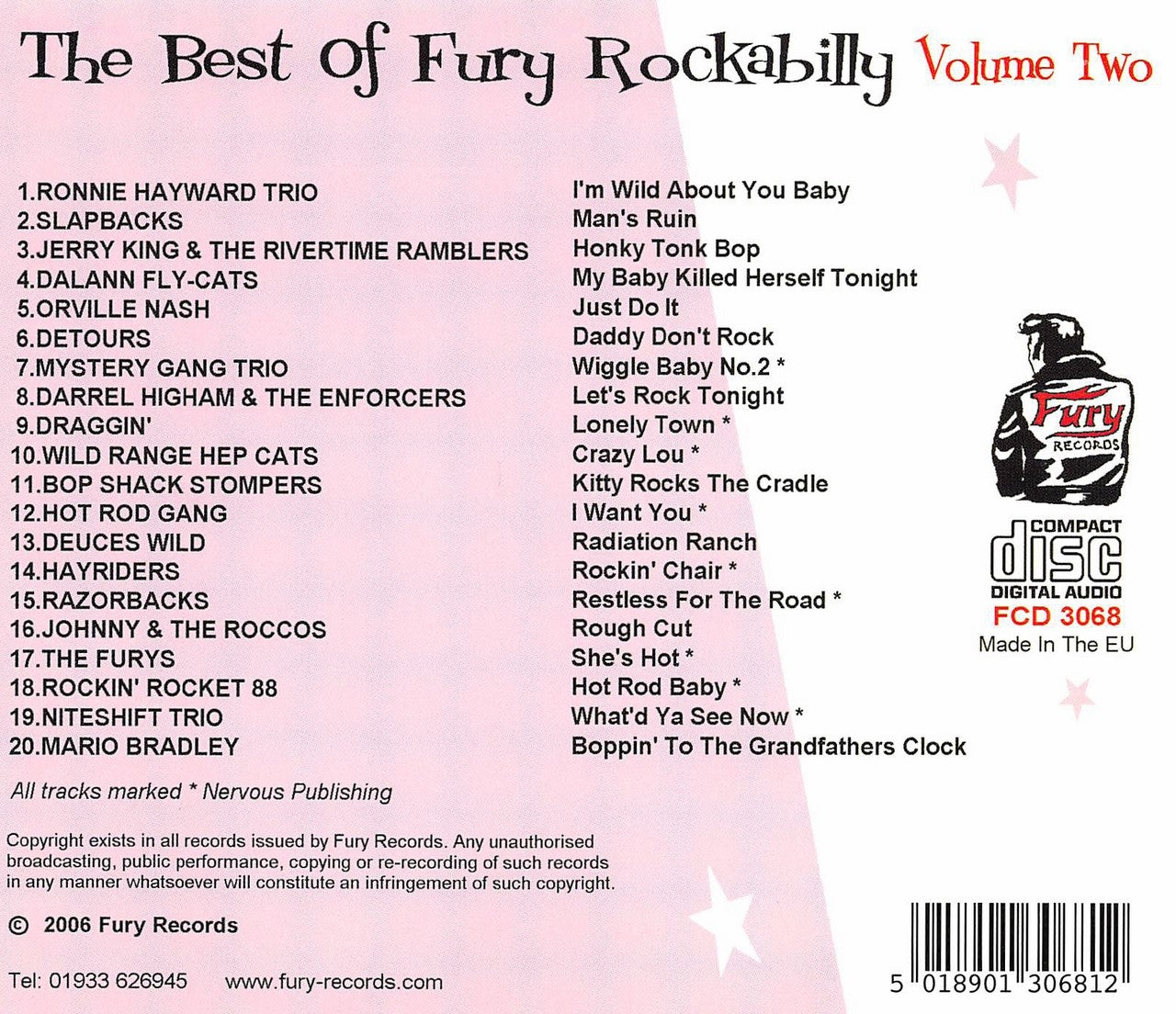 CD - VA - The Best Of Fury Rockabilly Vol. 2