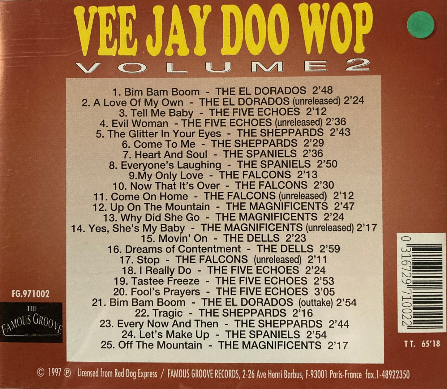 CD - VA - Vee Jay Doo Wop Vol. 2