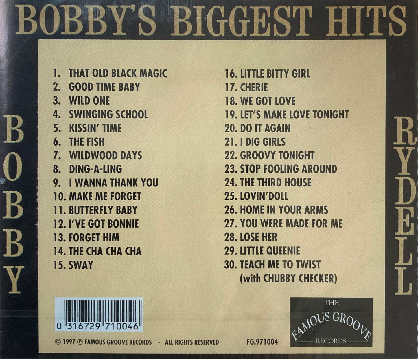 CD - Bobby Rydell - Bobby's Biggest Hits