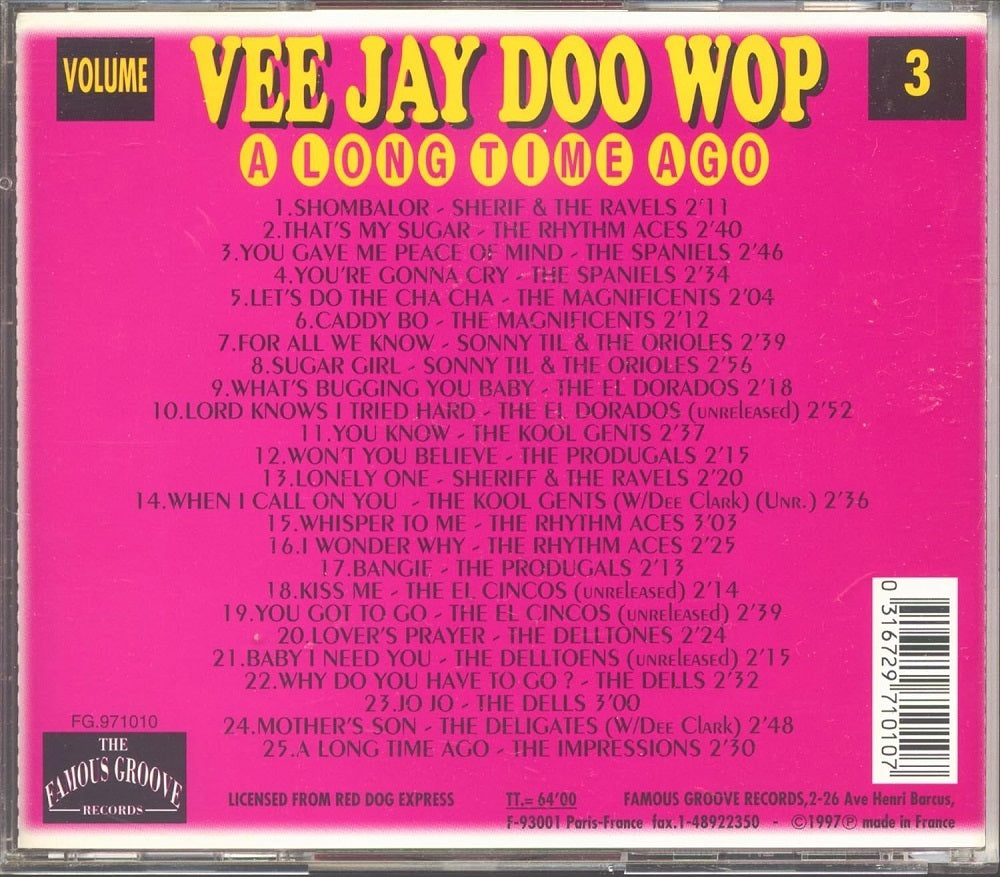 CD - VA - Vee Jay Doo Wop Vol. 3 - A Long Time Ago