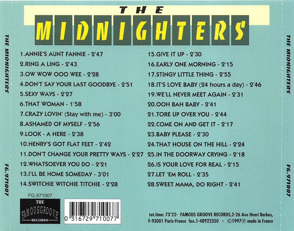 CD - Midnighters - Ring A Ling