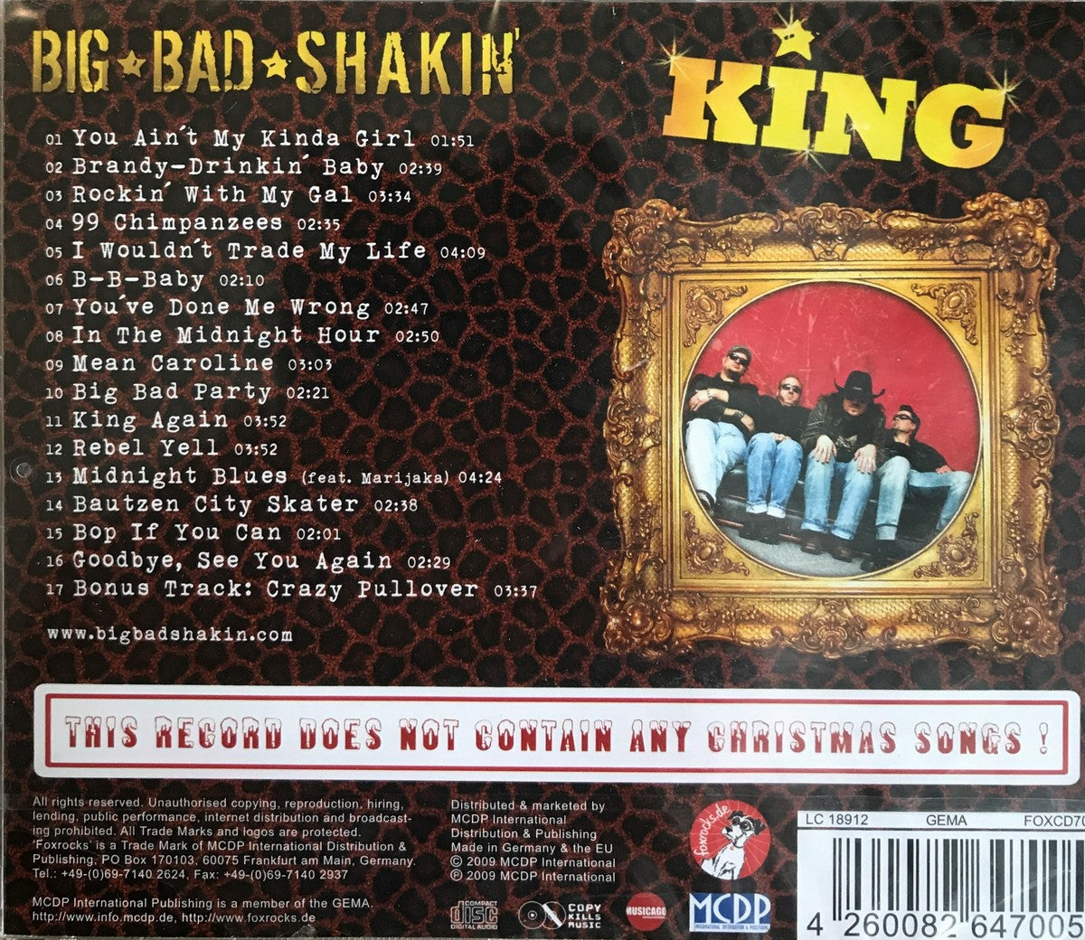 CD - Big Bad Shakin - King