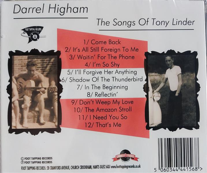 CD – Darrel Higham – The Songs Of Tony Linder