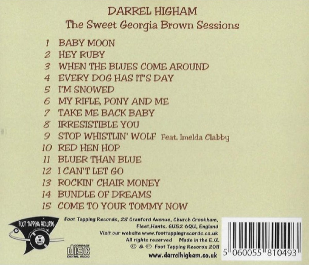 CD - Darrel Higham - The Sweet Georgia Brown Session