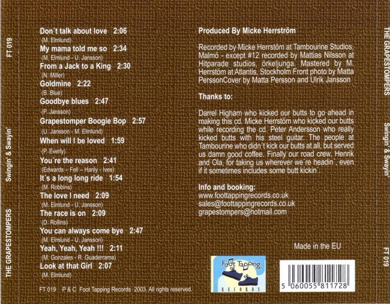 CD - Grapestompers - Swingin And Swayin