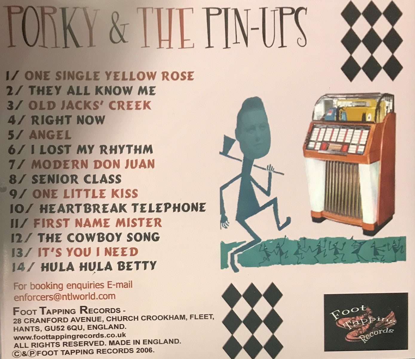 CD - Porky & The Pin Ups - One Single Yellow Rose