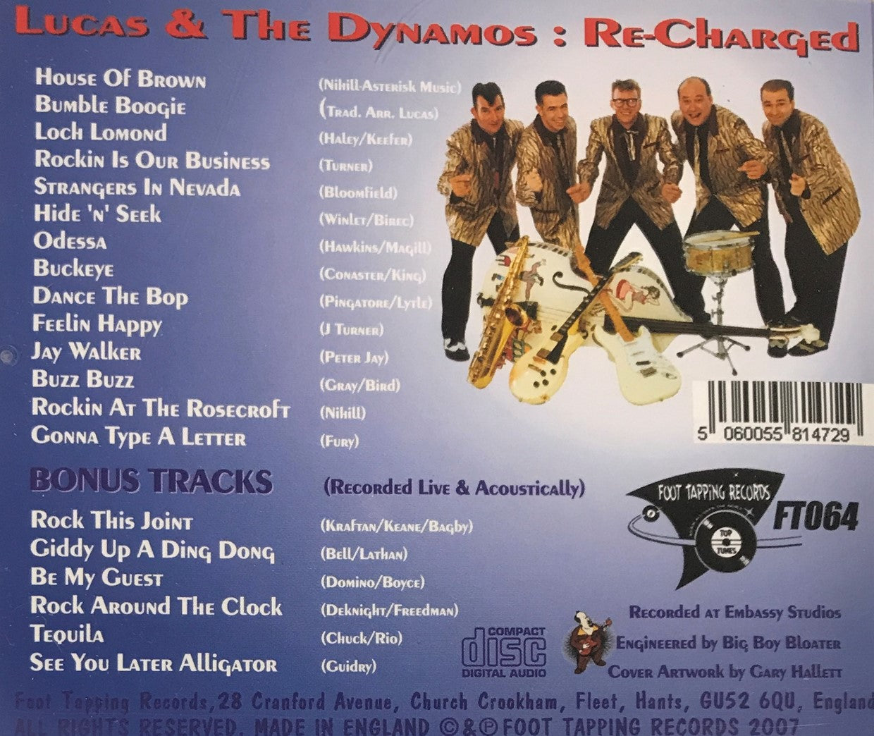 CD - Lucas & The Dynamos - Re-Charged