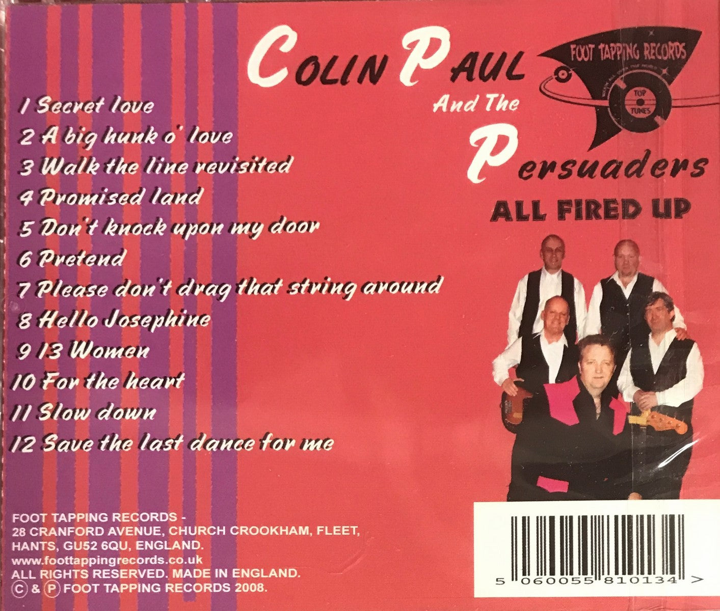 CD - Colin Paul And The Persuaders - All Fired Up