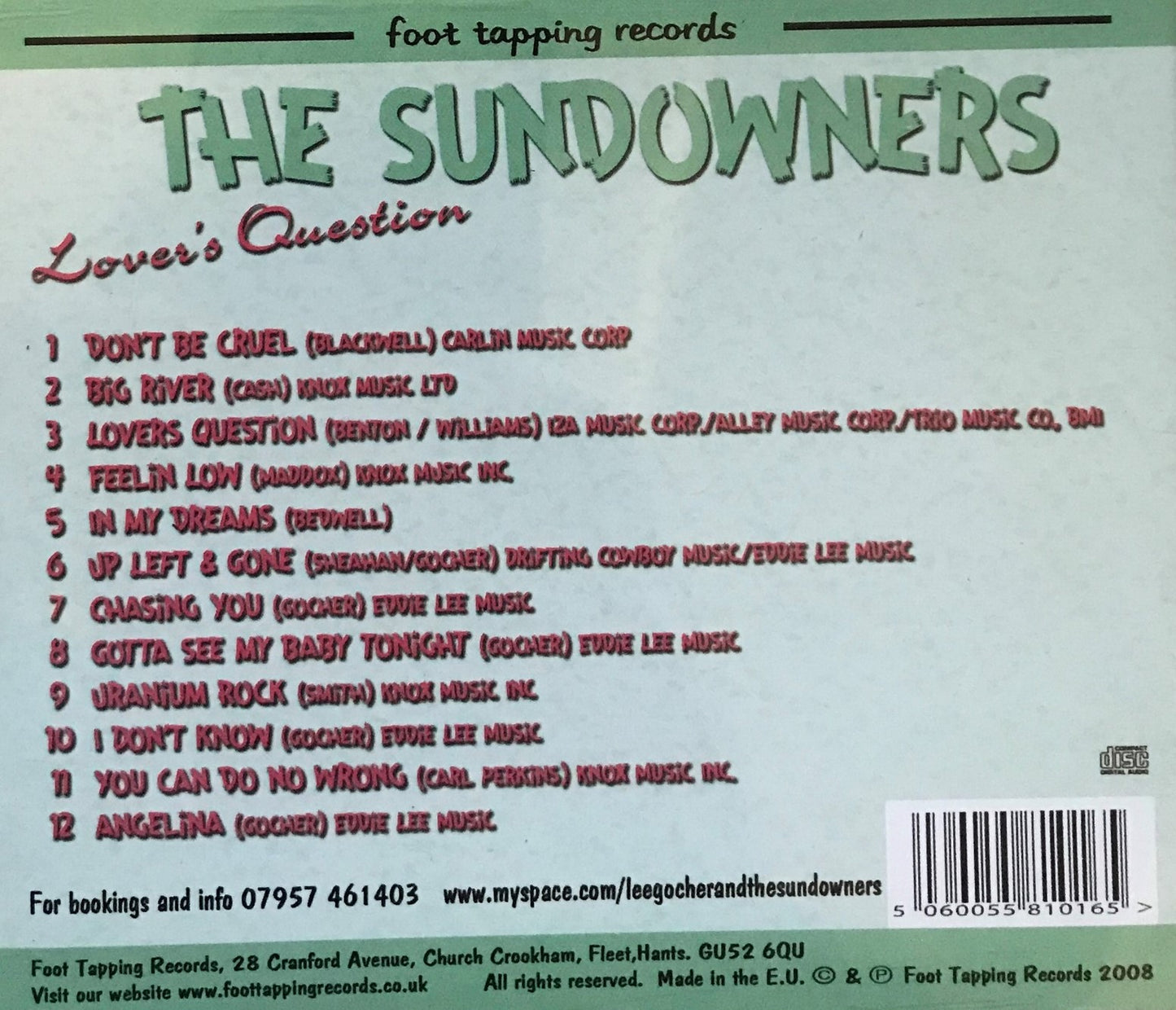 CD - Sundowners - Lovers Question