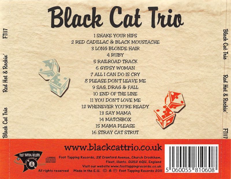 CD - Black Cat Trio - Red Hot & Rockin'