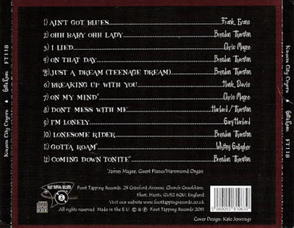 CD - Kansas City Cryers - Gotta Roam