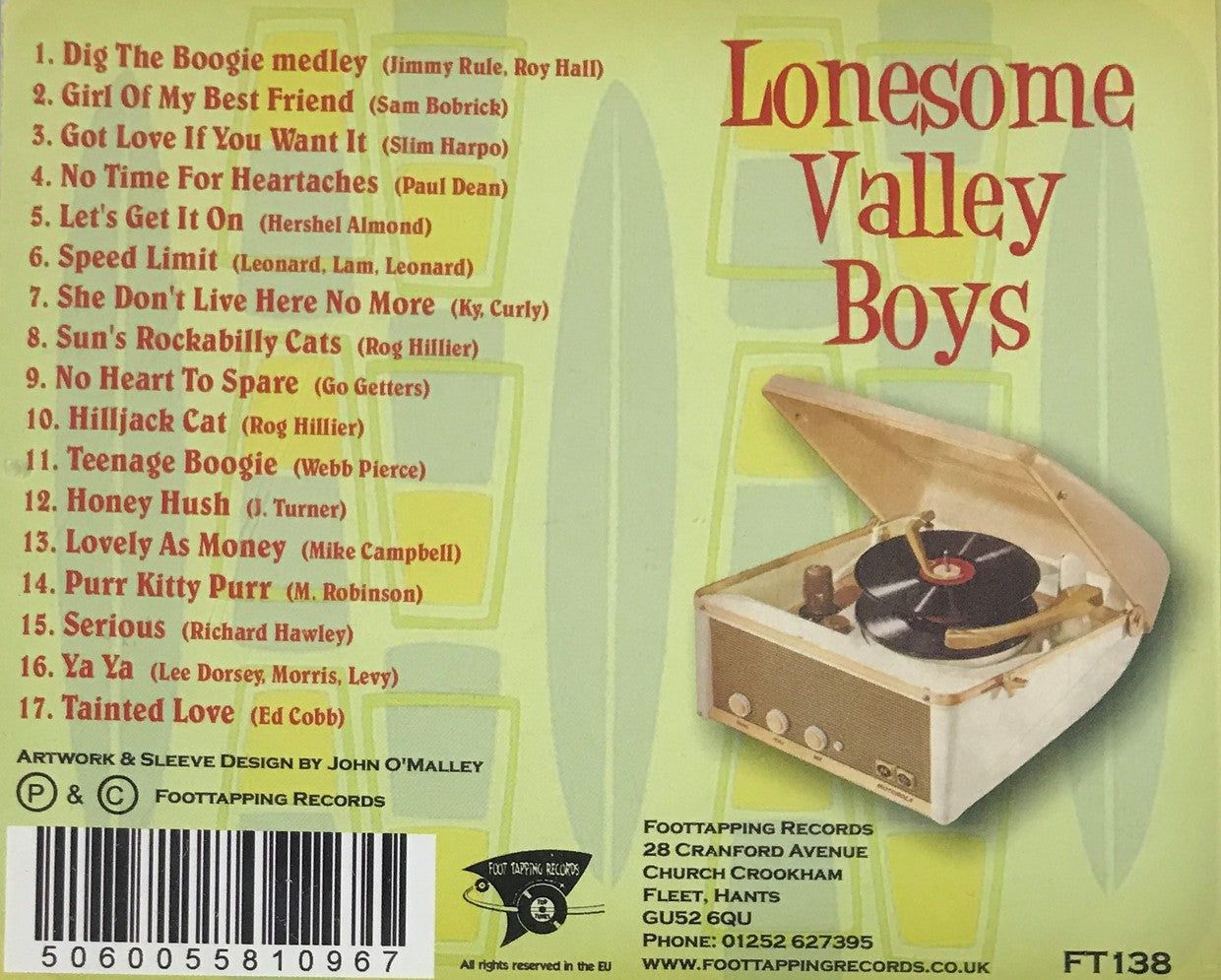 CD - Lonesome Valley Boys - No Time For Heartache