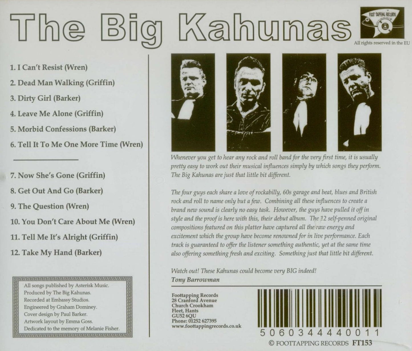 CD - Big Kahunas - I Can't Resist