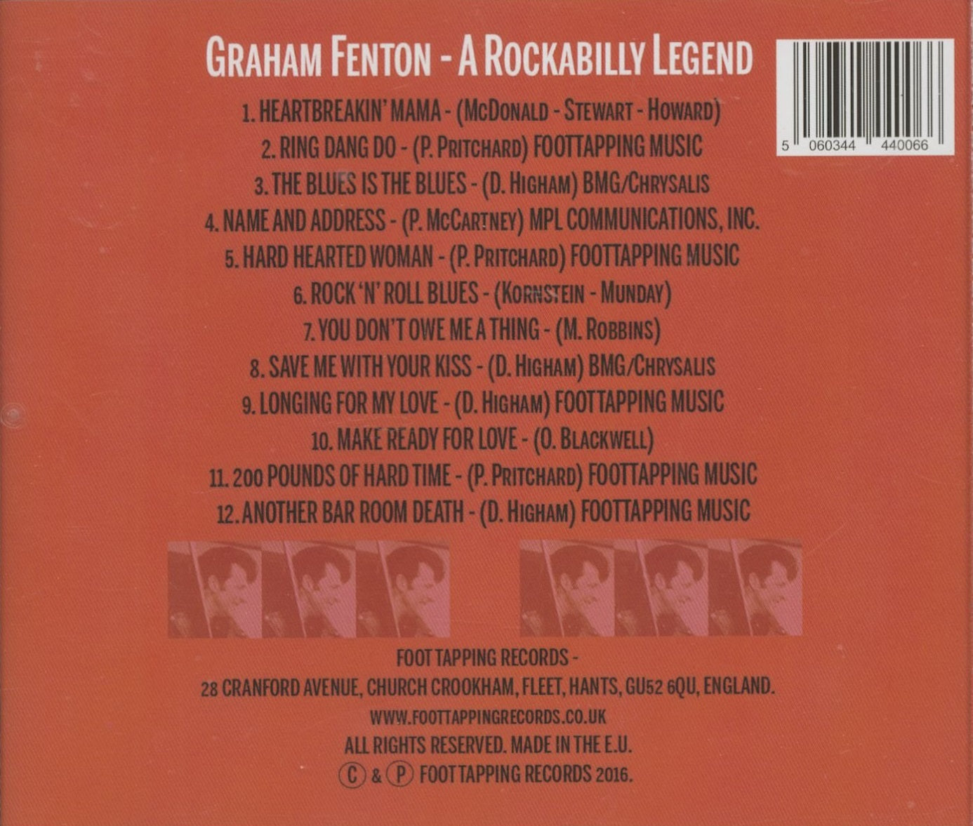 CD - Graham Fenton - A Rockabilly Legend