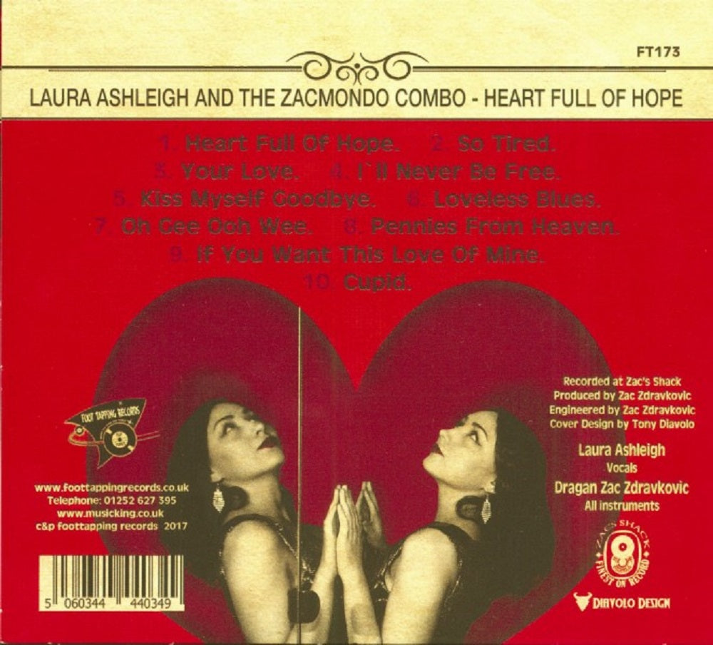 CD - Laura Ashleigh & The Zacmondo Combo - Heart Full Of Hope