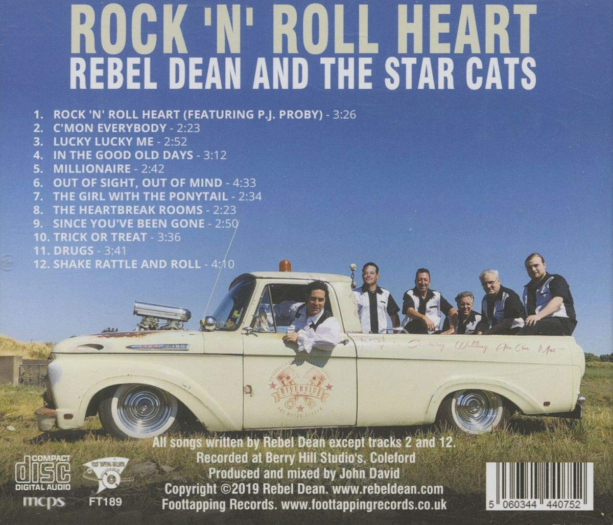 CD - Rebel Dean And The Starcats Featuring P.J. Proby - Rock'n'Roll Heart