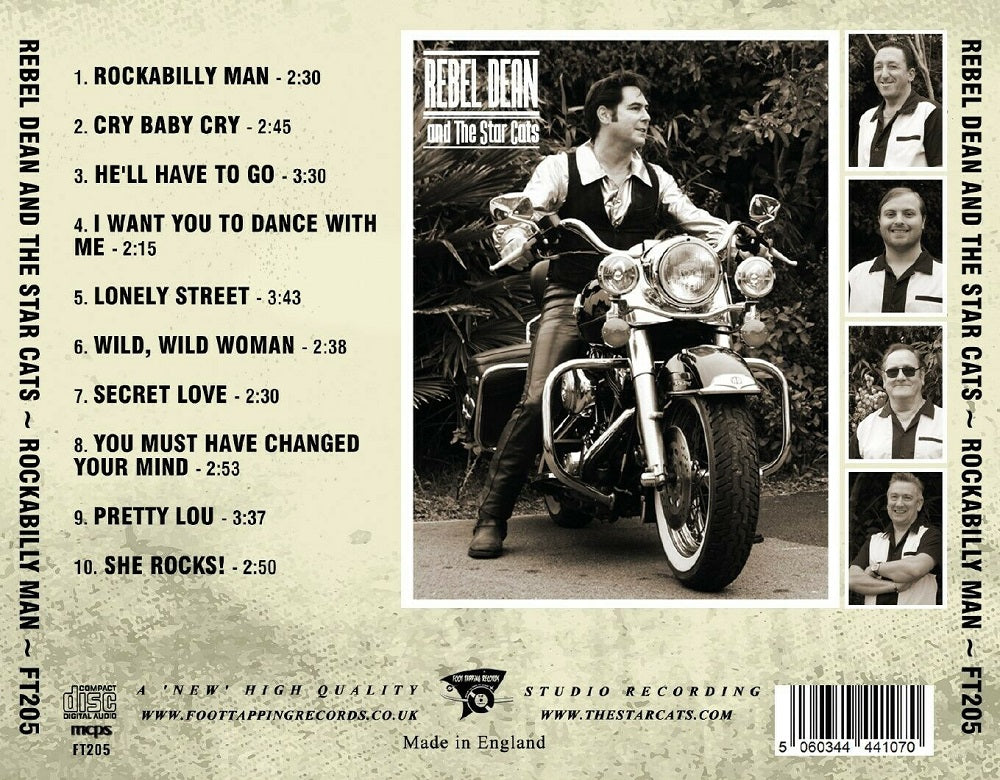 CD - Rebel Dean and the Star Cats - Rockabilly Man