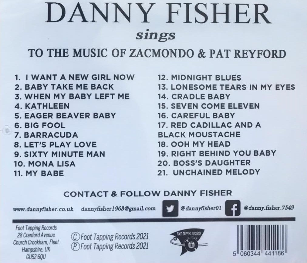 CD - Danny Fisher - Sings To The Music Of Zacmondo & Pat Reyford